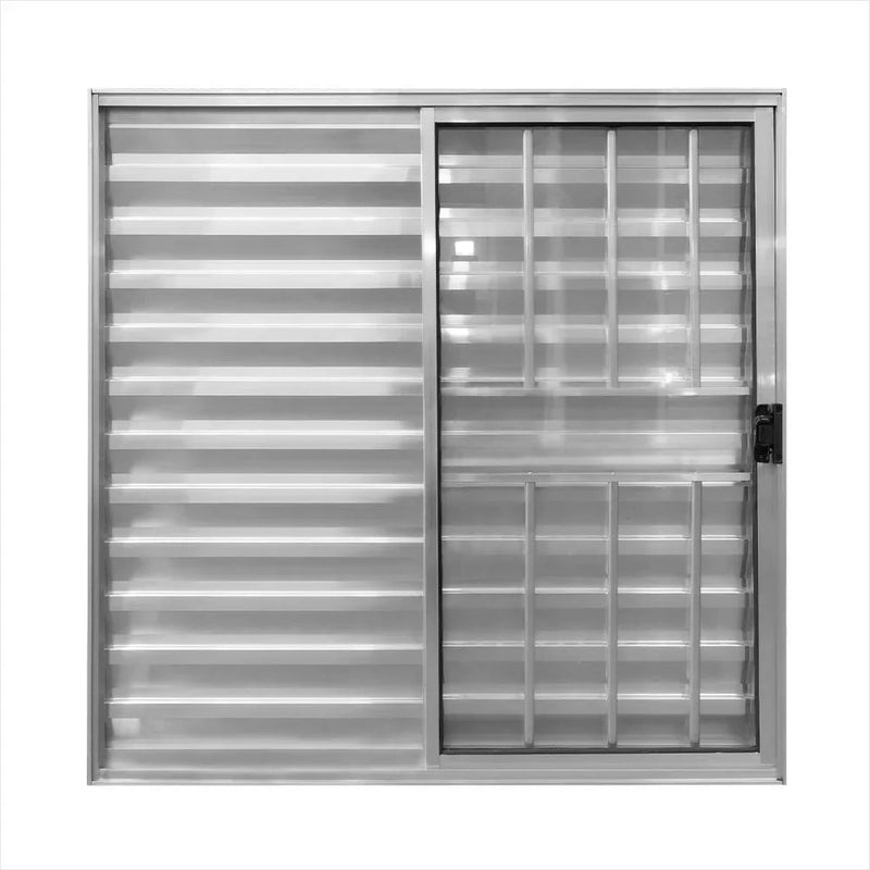 Veneziana Linha Modular Brilhante 1,20x1,40 3 Folhas com Grade Esal