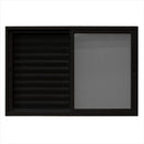 Veneziana Linha Maxx Preta com Tela Mosqueteiro 1,00x1,20 3 Folhas sem Grade Esal